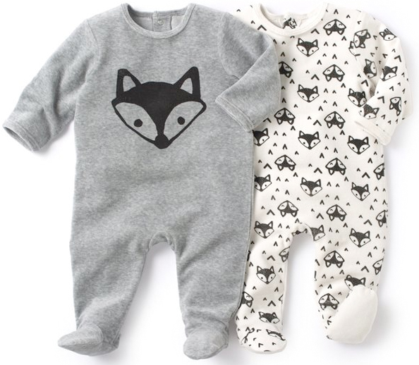 fox sleepsuits from la redoute