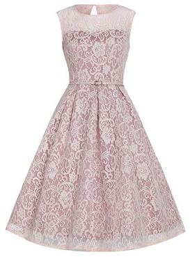 soft pink lace dress from little wings factory