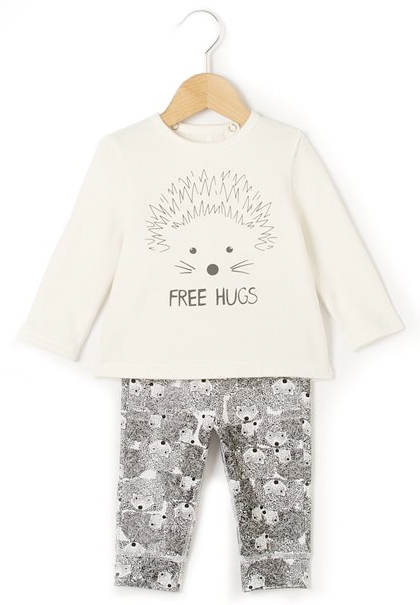two piece hedgehog outfit from la redoute