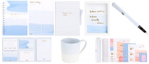 be brave stationery from kikki k_blue