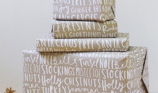 christmas wrapping paper from the old english company