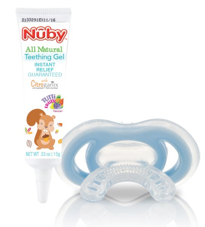 gum-eez and teething gel from nuby