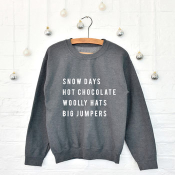 snow day jumper from not on the high street