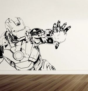 iron man wall vinyl from etsy