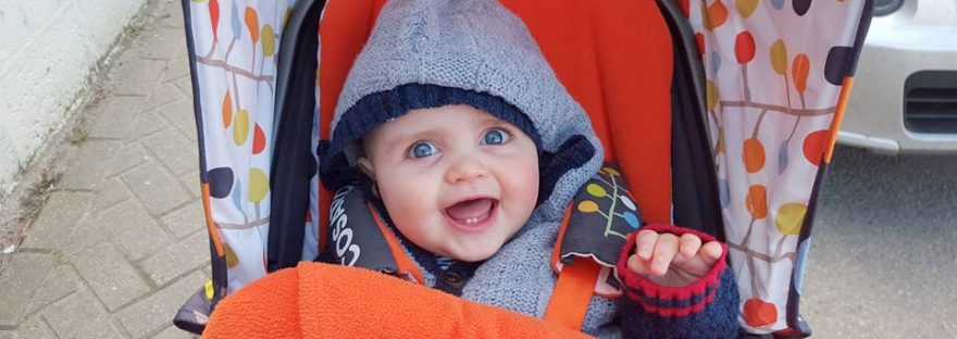 jenson ten months old smiling