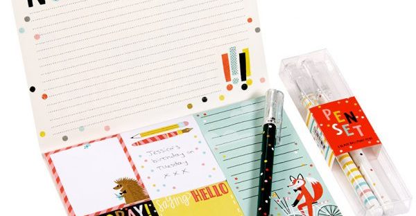 hooray today sticky notes and pen set from moonpig