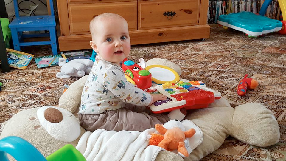 jenson and toys_ten months old