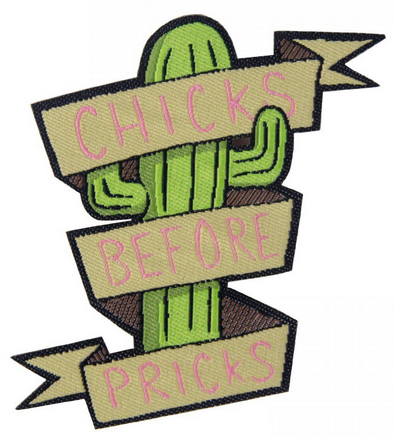 ohh deer chicks before pricks badge from asos