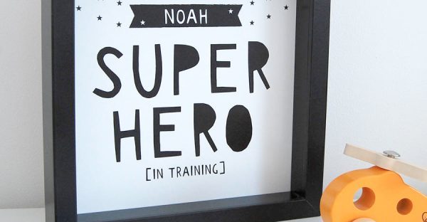 superhero print from not on the high street