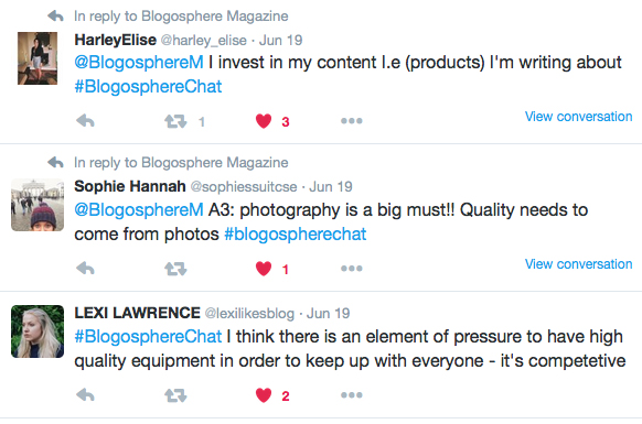 #BlogosphereChat