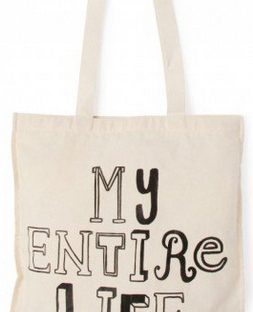 my entire life cotton shopper bag from paperchase