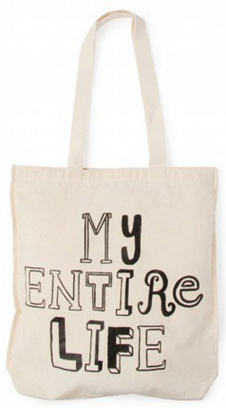 my entire life cotton shopper bag from paperchase