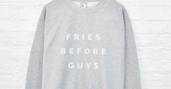 fries before guys sweatshirt from not on the high street