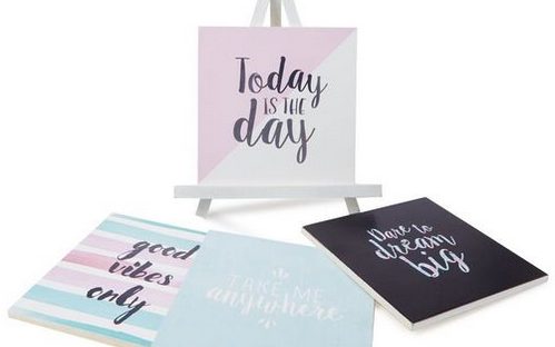 inspirational easel set from typo