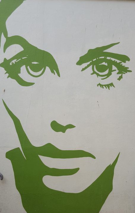 Twiggy mural at The Vault