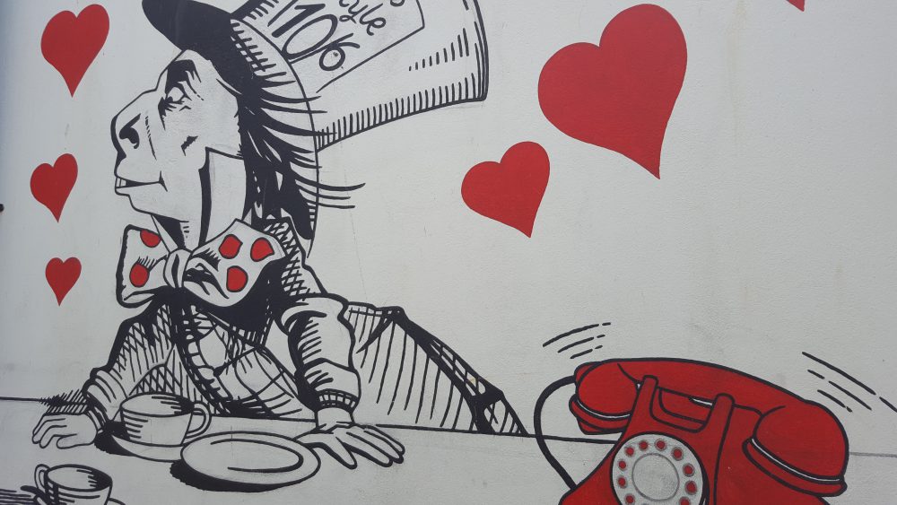 Alice in Wonderland mural at The Vault