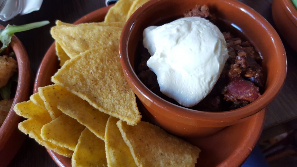 chilli nachos at The Vault