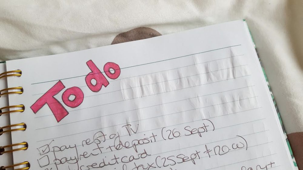 inside my bullet journal september 2016