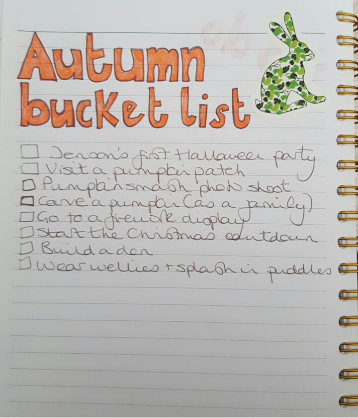 bullet journal_autumn bucket list 2016