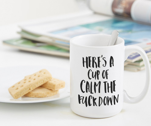 calm down mug from etsy