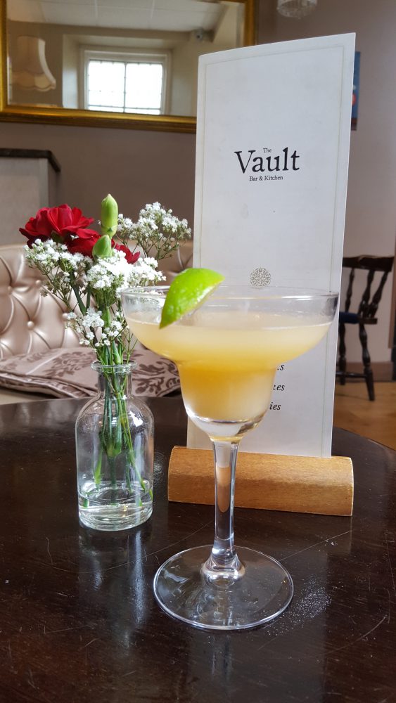peach margarita at the vault