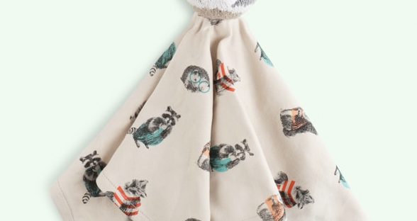raccoon comforter from finn and emma