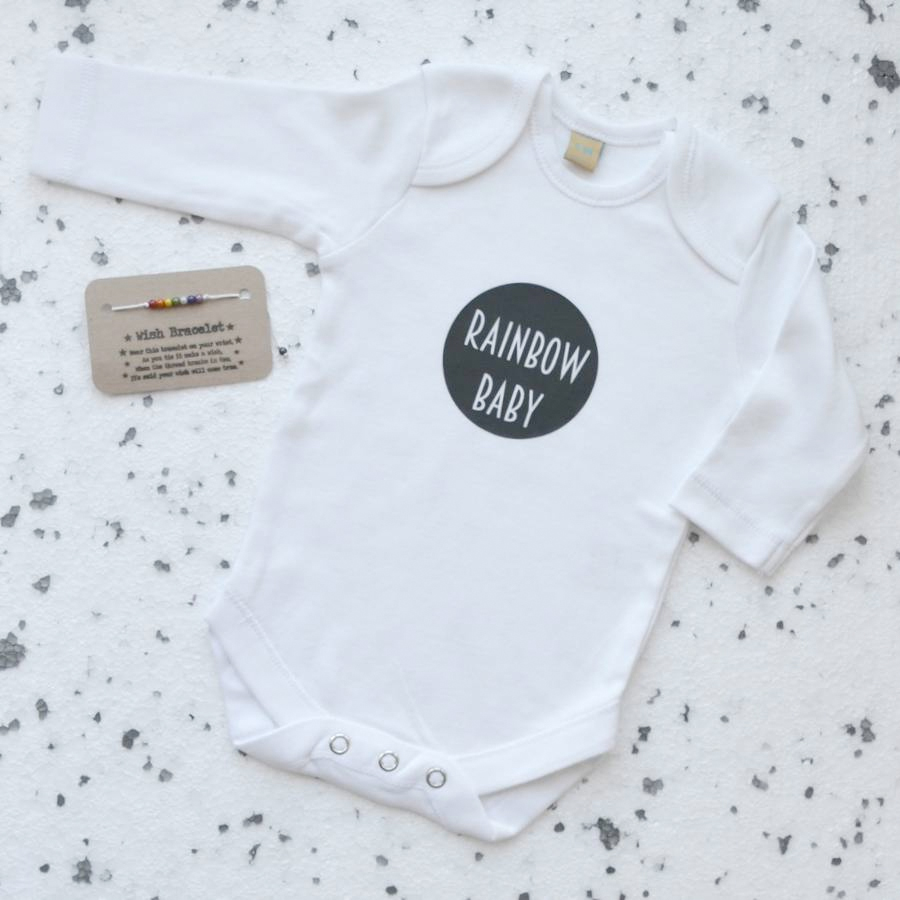 rainbow baby set from not on the high street