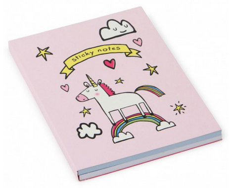 unicorn sticky notes book from paperchase