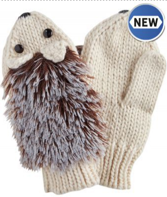 hedgehog mittens from joe browns