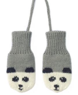 panda mittens from button and blue