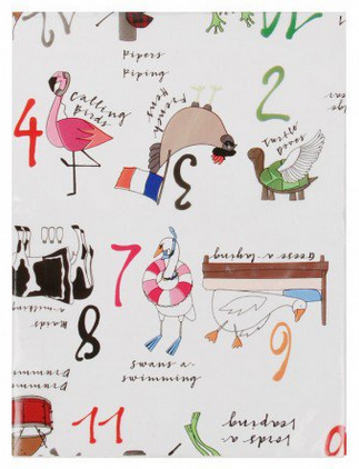 12 days of christmas table cloth from paperchase