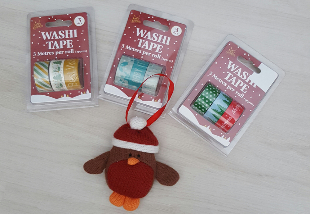 christmas washi tape from poundland