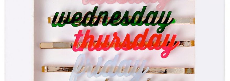days of the week hair clips from howkapow