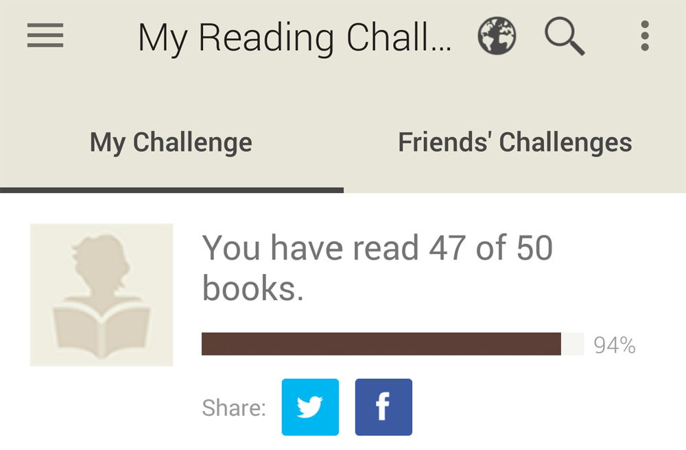 my goodreads reading challenge 2016