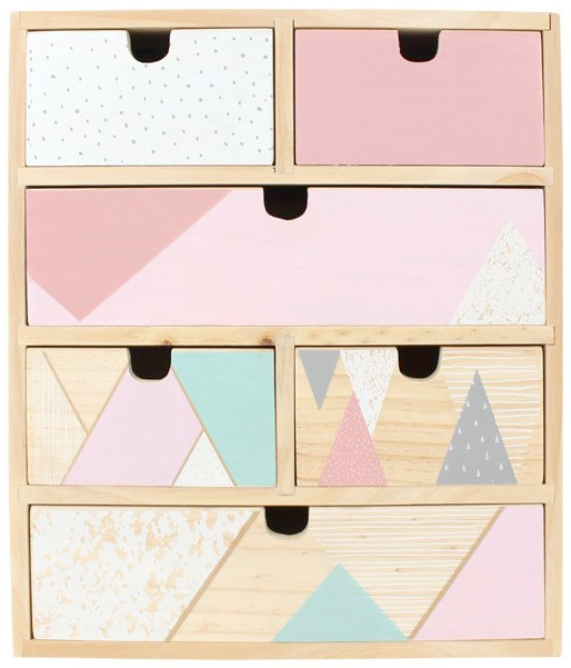 pastel mini chest of drawers from magic tree