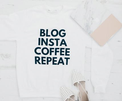 blogger sweatshirt from coconut lane