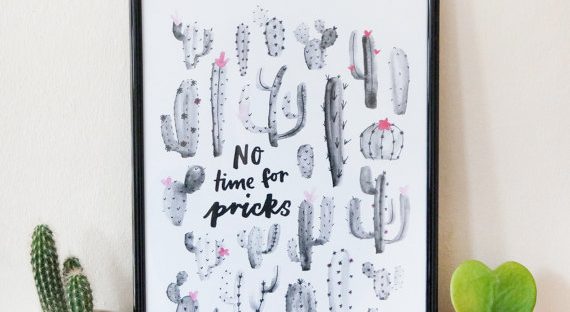 no time for pricks print from etsy