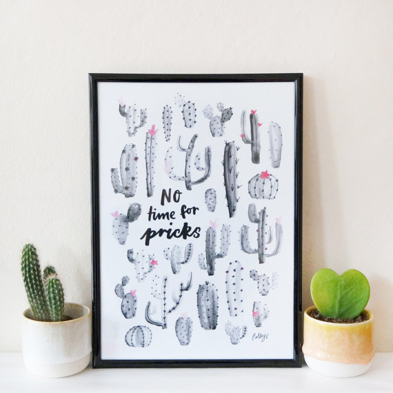 no time for pricks print from etsy