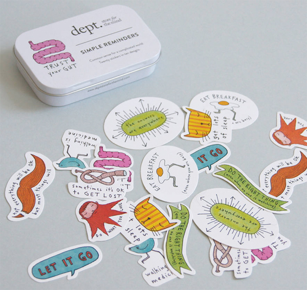 simple reminders stickers from department store for the mind