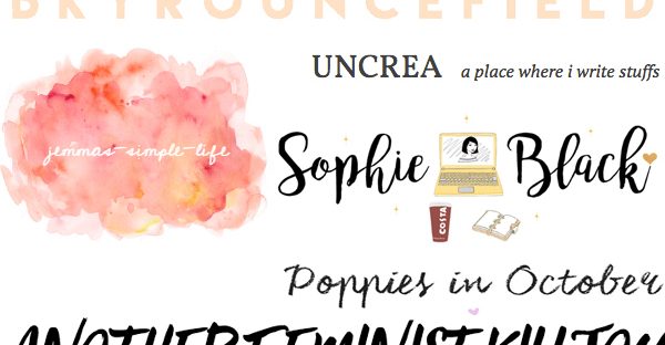 blogs i've recently followed
