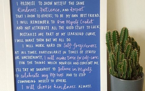 self-kindness squad declaration print from blurt