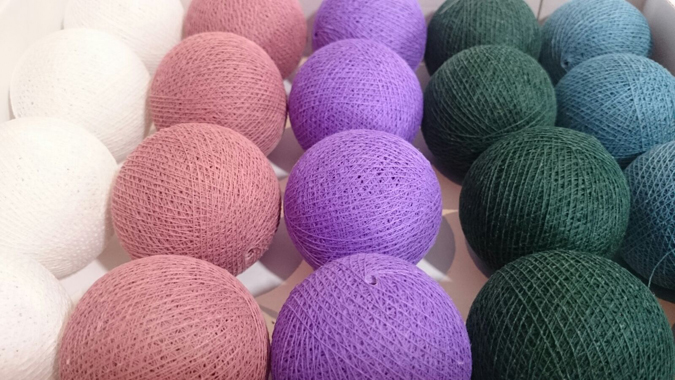 lights from cable and cotton