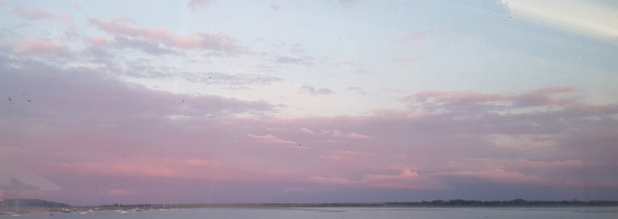 Sunset train journey