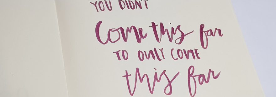 hand lettering quote