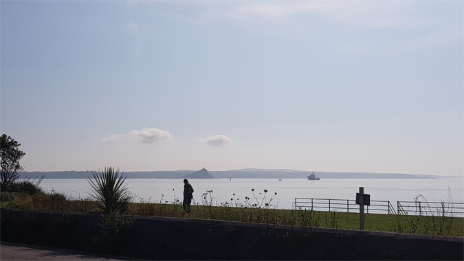 Morning seaside stroll