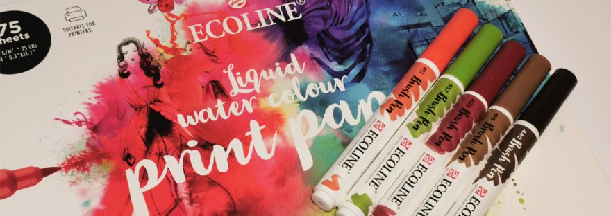 Ecoline brush pen and watercolour paper review