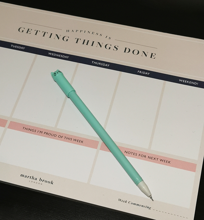 Martha Brook planner pad