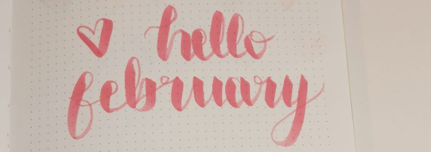 My February 2020 bullet journal setup
