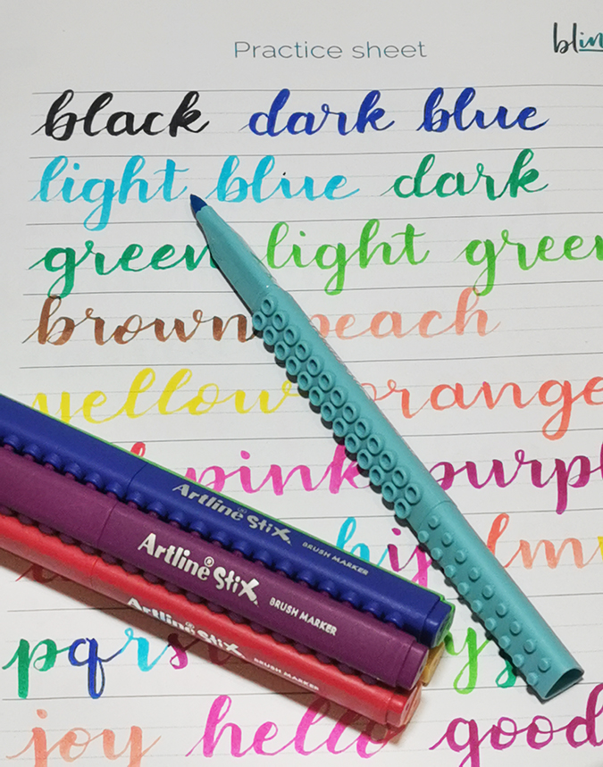 Artline Stix brush pens