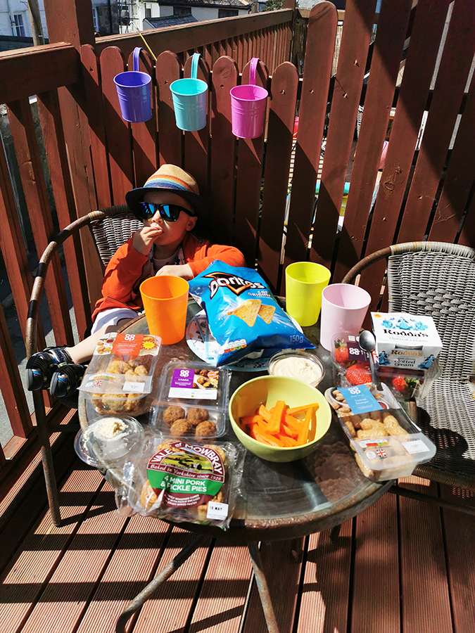 Balcony picnic